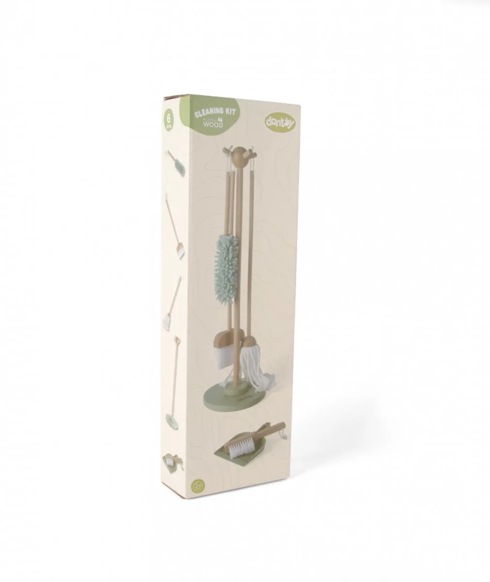 Dantoy Houten Schoonmaakset 6-delig - Multicolor