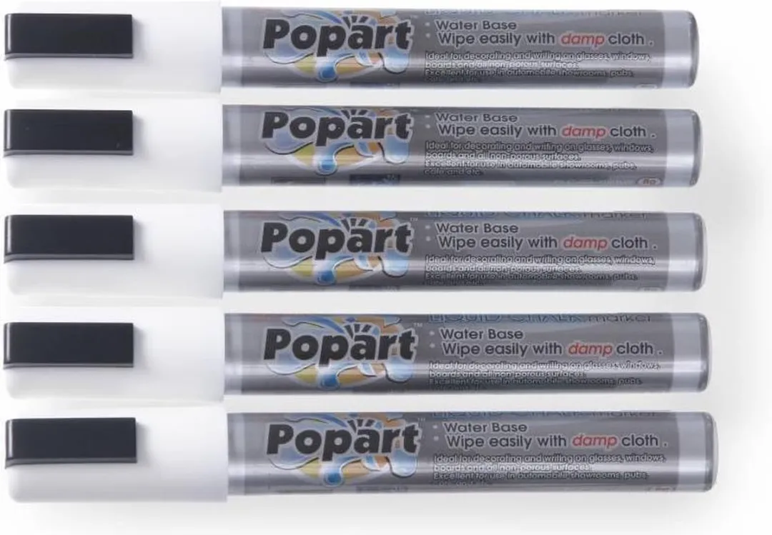 HENDI Krijtstiften Schuine punt Wit - 5 Stuks