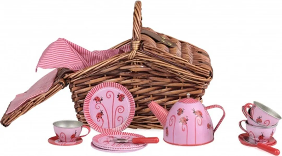Egmont Toys Theeset Lieveheersbeestje Picknickmand - Meerkleurig