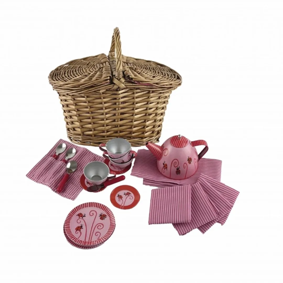 Egmont Toys Theeset Lieveheersbeestje Picknickmand - Meerkleurig