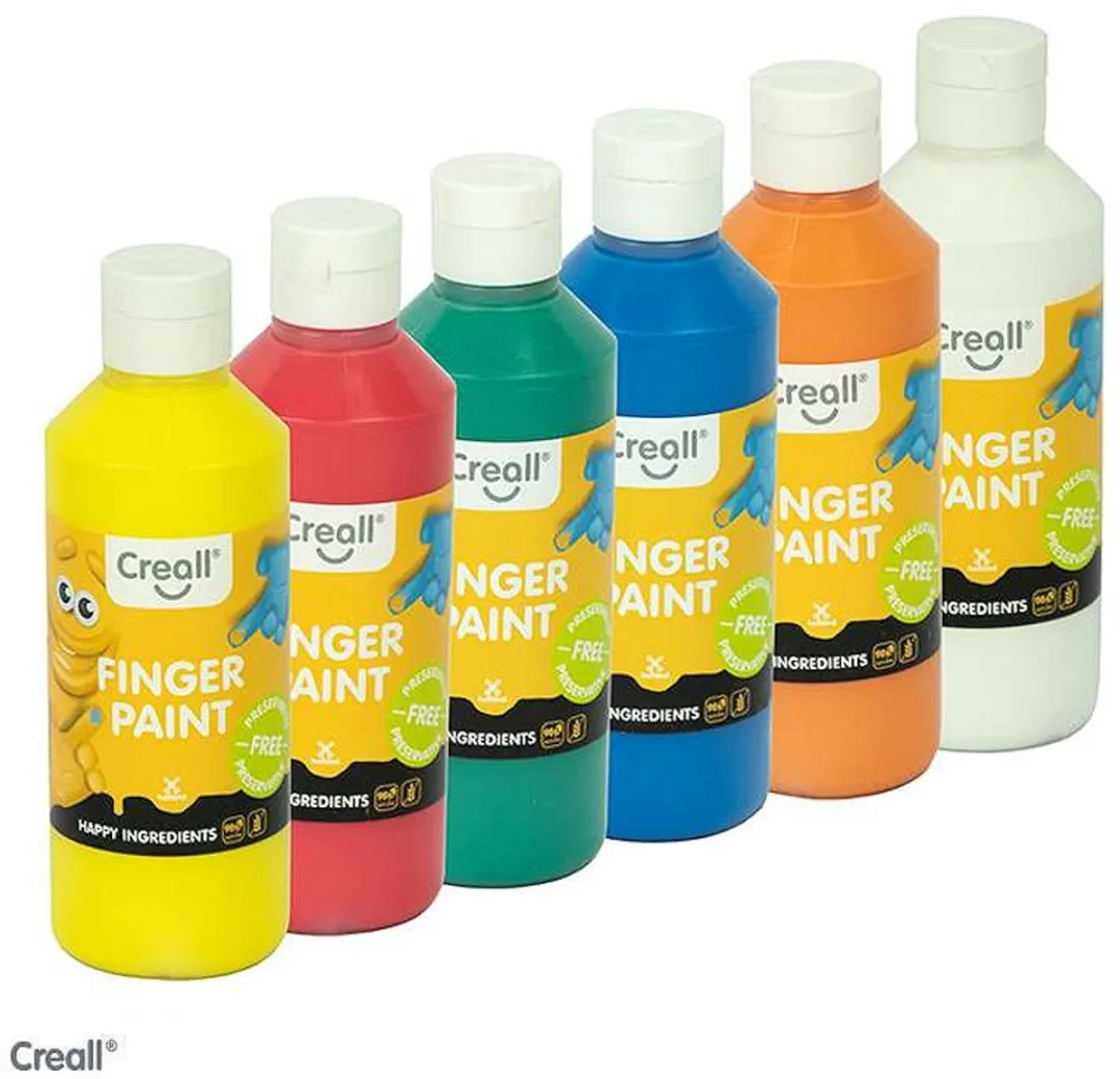 Creall Vingerverf Set 6x250ml - Assorti