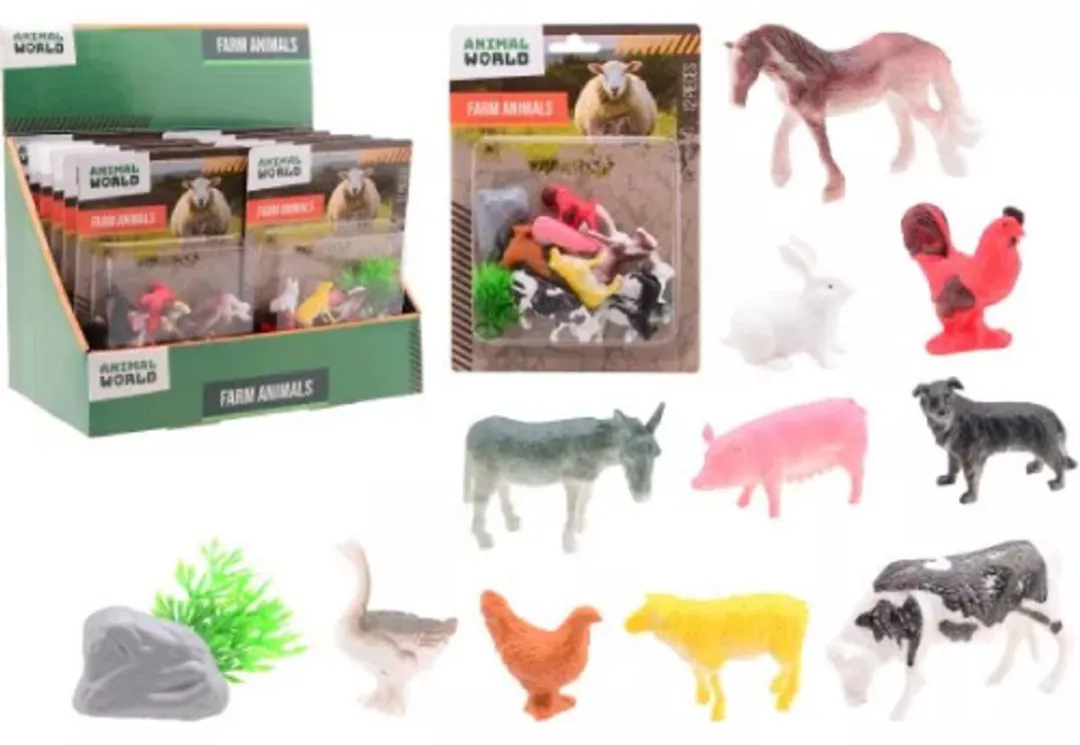 Johntoy Boerderijdieren Speelset 12 Stuks