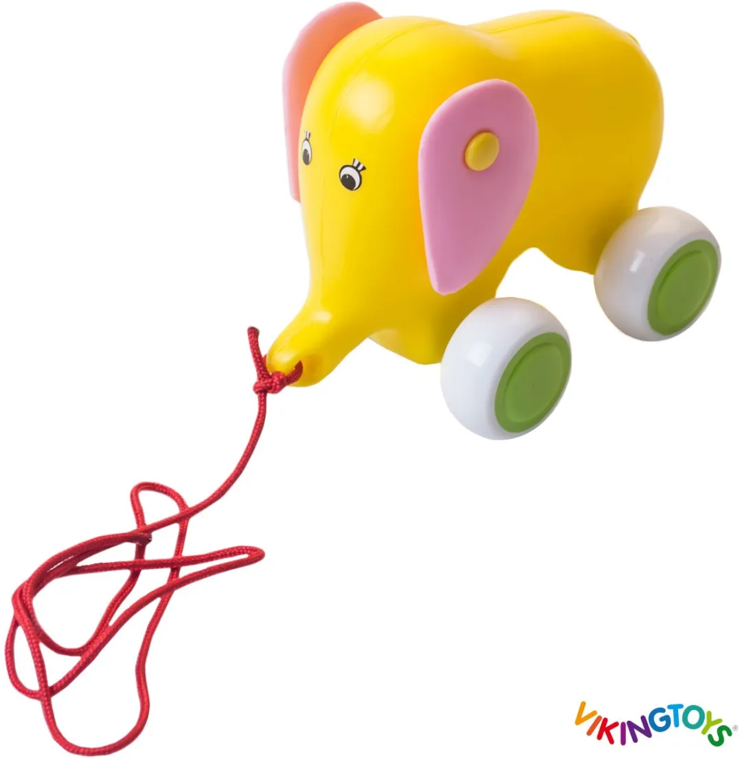 Viking Toys Trekfiguur Baby Hond & Olifant 1312 - Meerkleurig