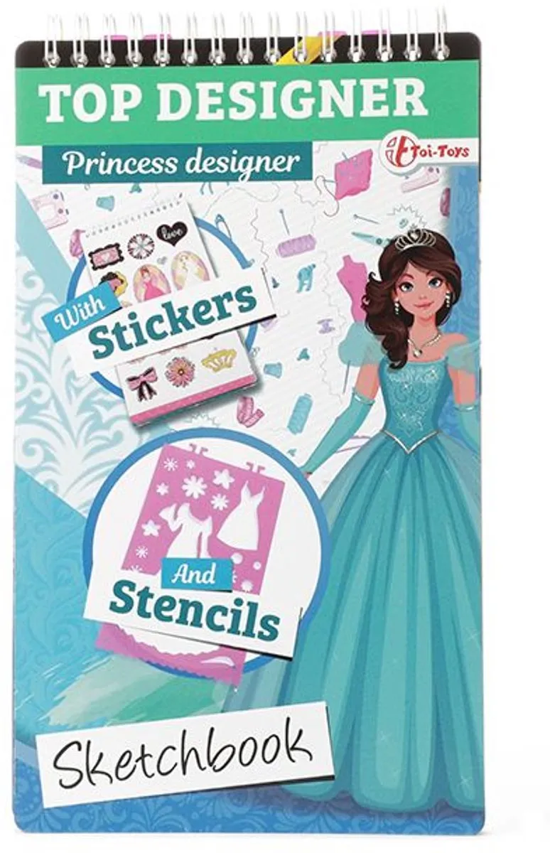 Toi-Toys Modeontwerper Schetsboek - 4 Assortiment Multicolor