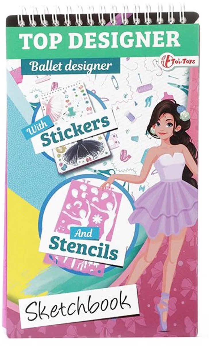 Toi-Toys Modeontwerper Schetsboek - 4 Assortiment Multicolor