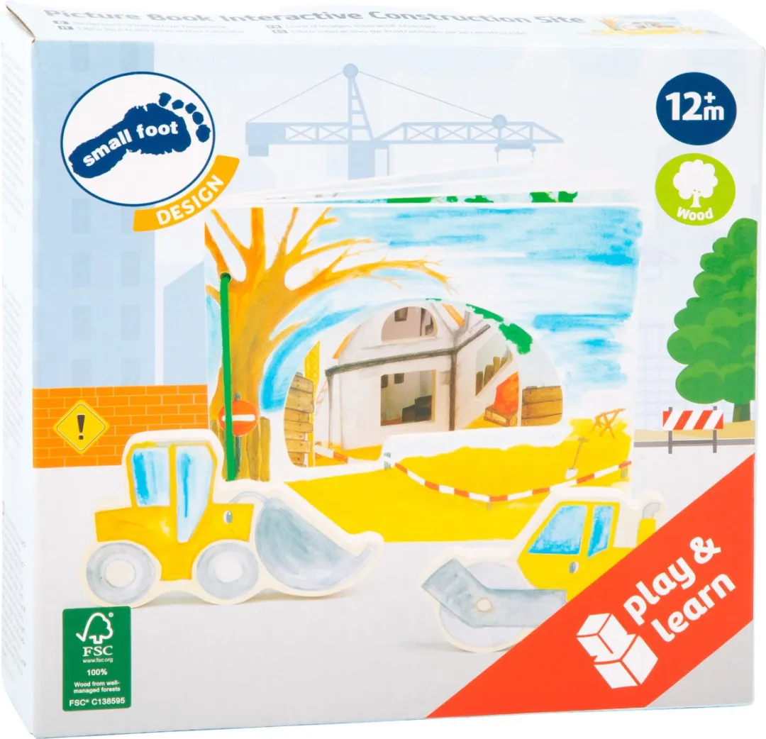 Small Foot Picture Book Bouwplaats - Interactief - Wit - afbeelding 4 van 6