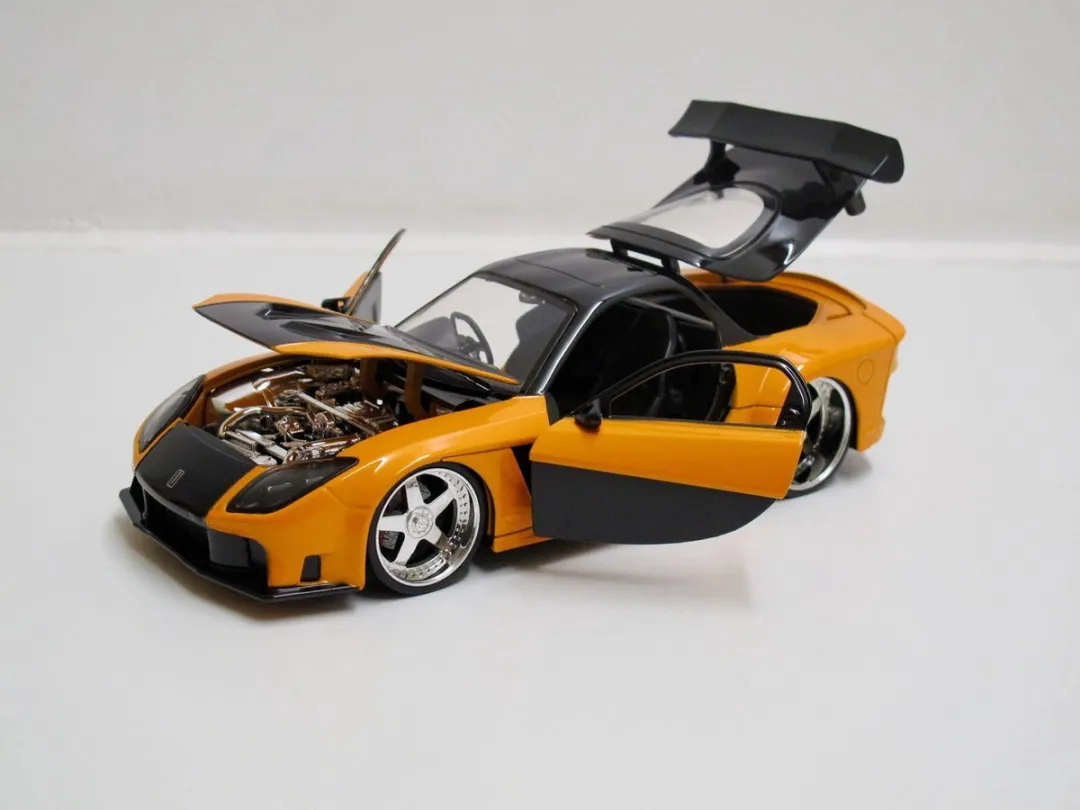 Jada Toys Mazda RX-7 Tokio Drift 1/24 - Oranje/Zwart - afbeelding 6 van 6