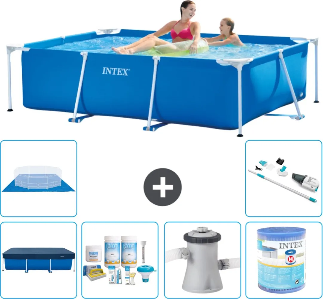 Intex Rechthoekig Frame Zwembad 220x150x60cm - Blauw