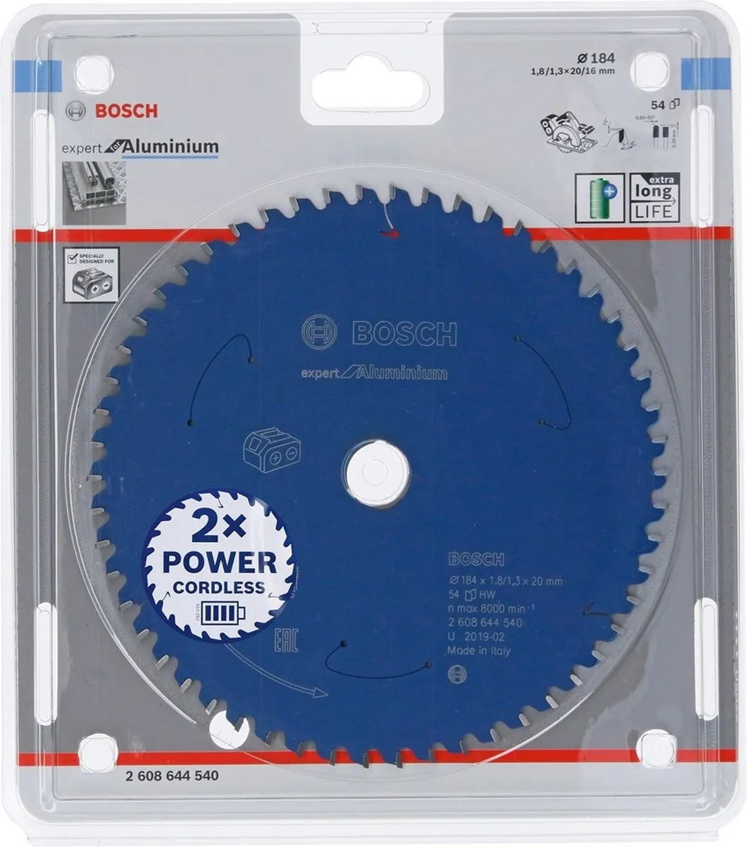 Bosch Blad Expander ALU 184x20x1.8/1.3x54T - 2608644540 - afbeelding 6 van 6