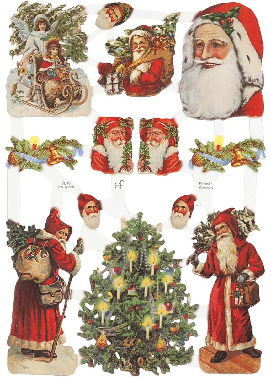 Creativ Company Vintage Plaatjes Kerst Poëziealbum 30 Vellen - 16,5x23,5cm Multicolor