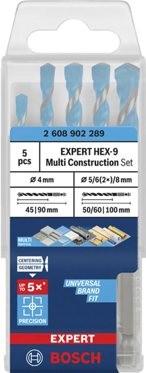 Bosch Expert Hex-9 Multiconstructieboreset 4/5/6/8mm