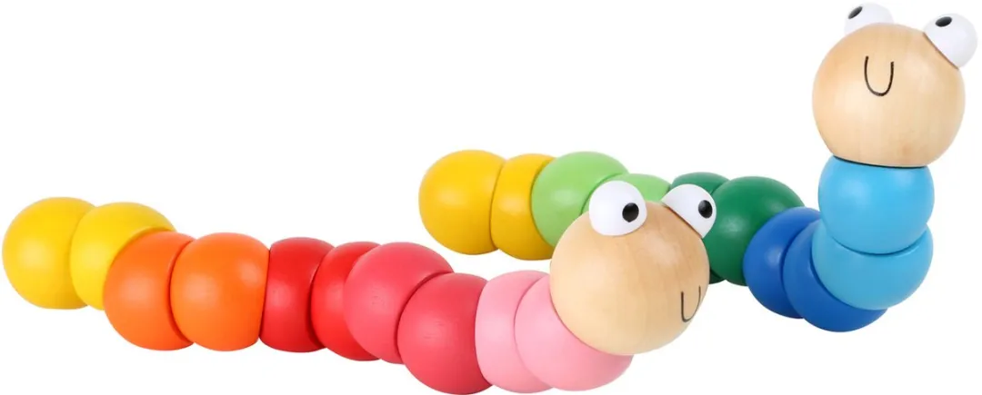 Small Foot Houten Rups Motoriek - Multicolor