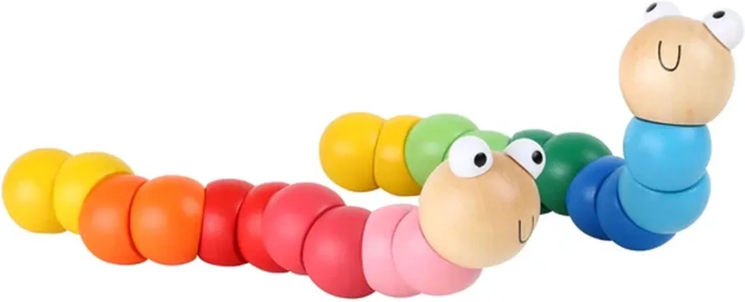 Small Foot Houten Rups Motoriek - Multicolor