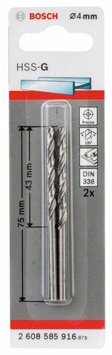 Bosch Metaalboren HSS-G 4mm