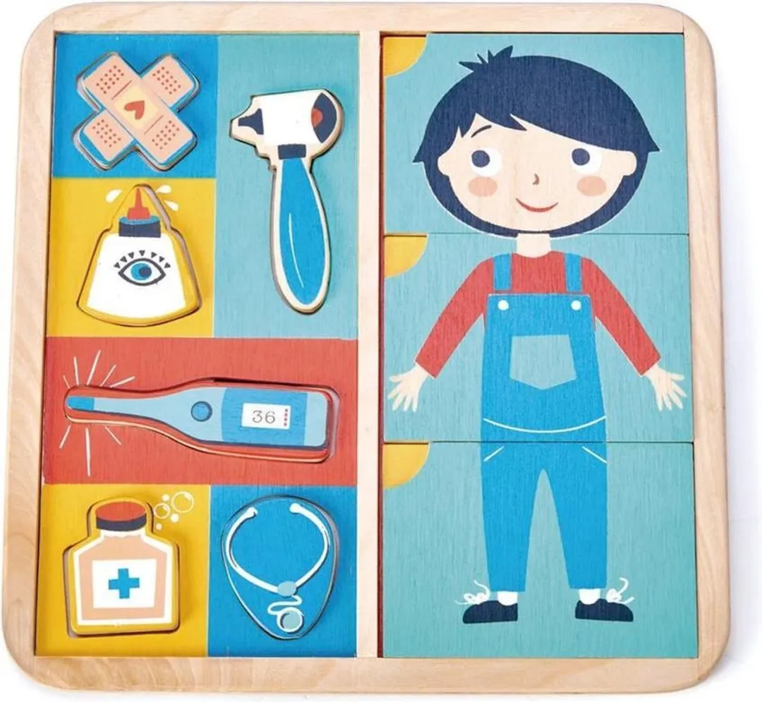 Tender Toys Ouch Junior Vormenpuzzel 12 Stuks - Multicolor