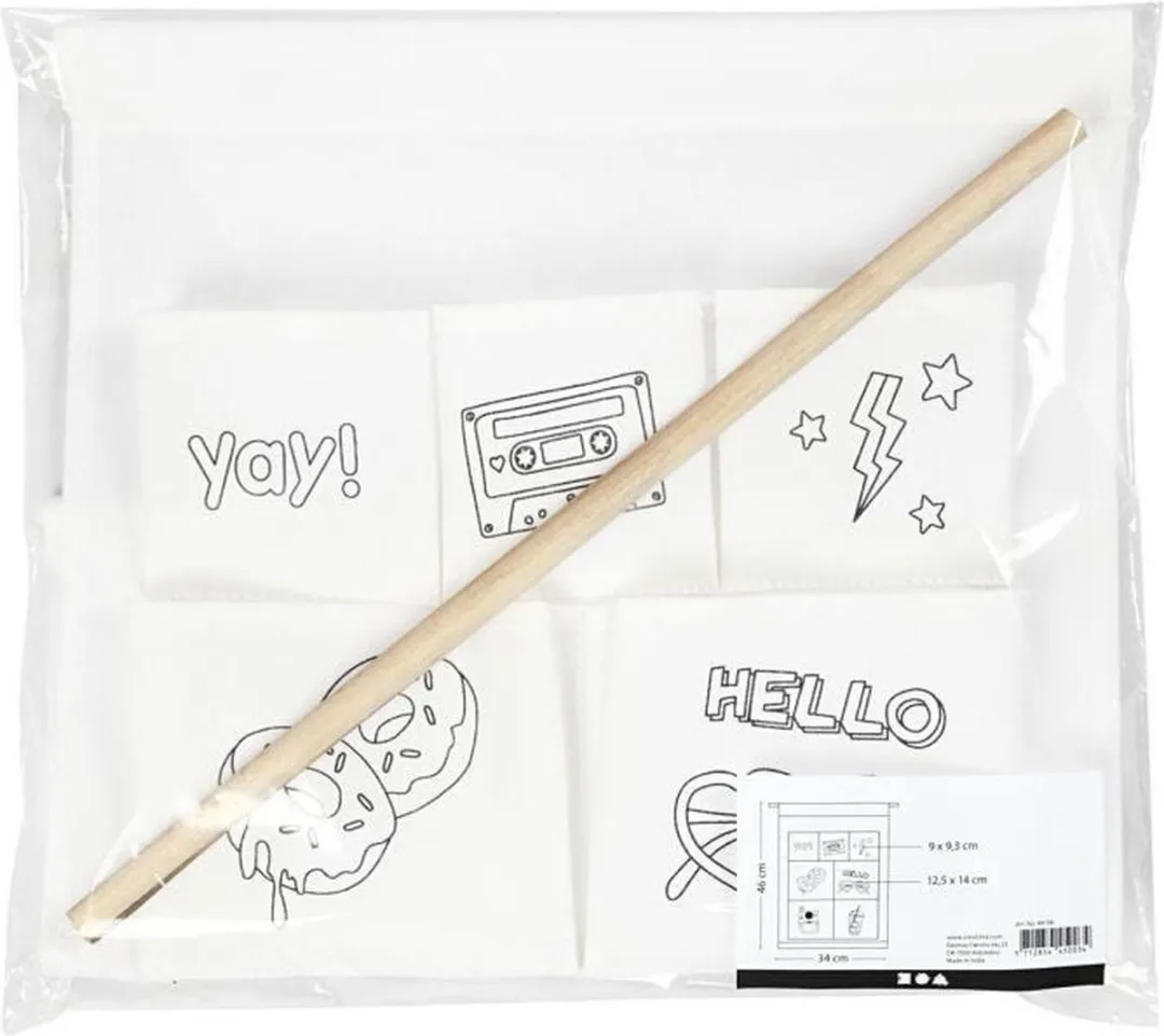 Creativ Company Katoenen Hangende Organizer Yay 46cm - Wit