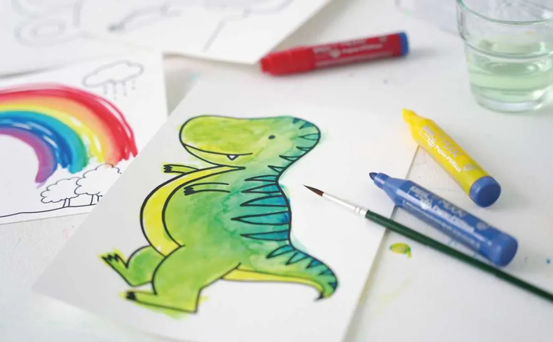 Kreul Aquarel Mucki Kleurpotloden - 7 Stuks - Met penseel & kaartjes