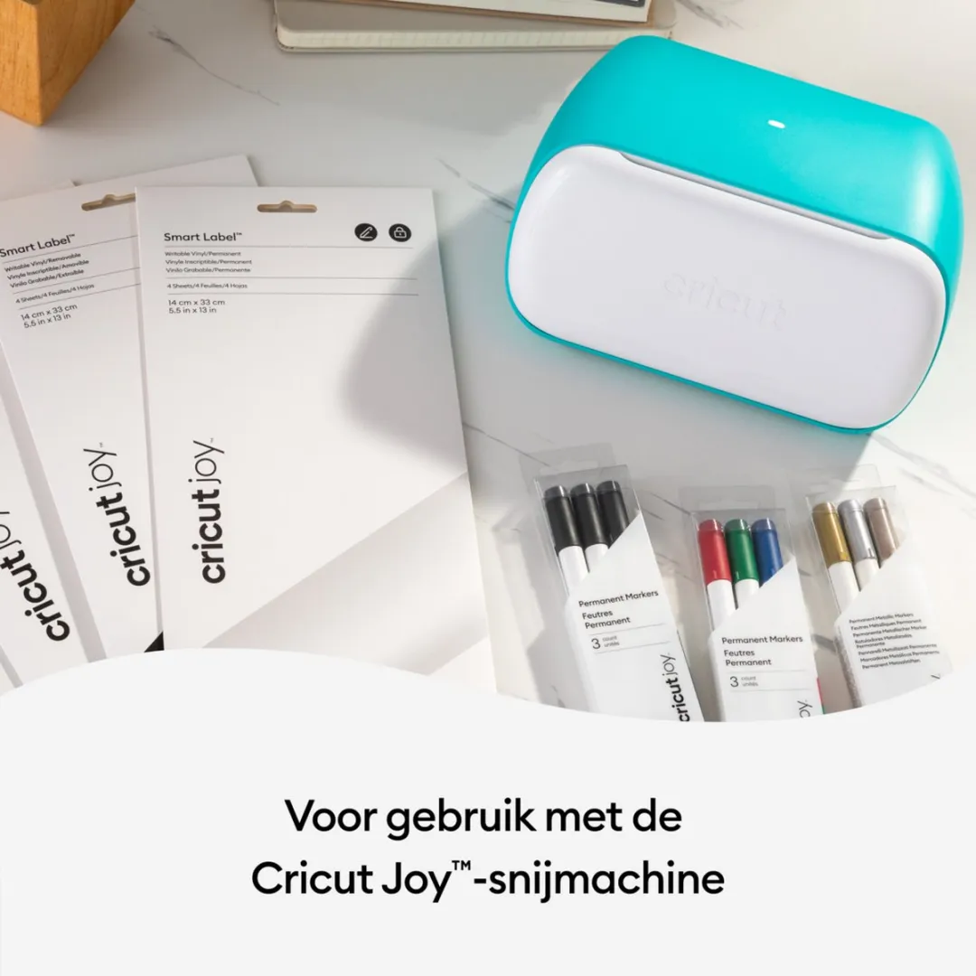 Cricut Joy Beschrijfbaar Smart Vinyl 14x33cm - Zwart - 4 Vellen