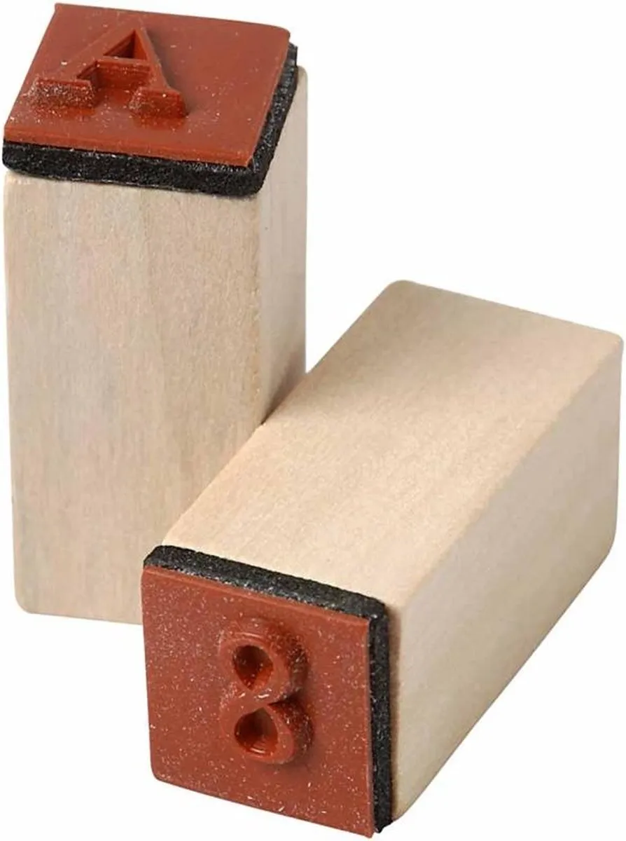 Creativ Company Houten Stempels Alfabet - 42 Stuks