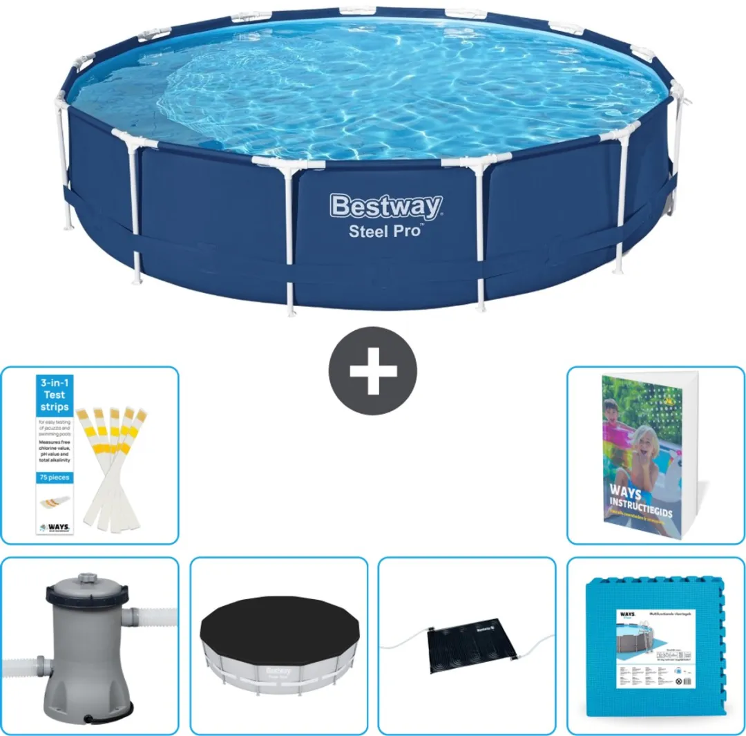 Bestway Steel Pro Zwembad 396x84cm Blauw - 7-delig