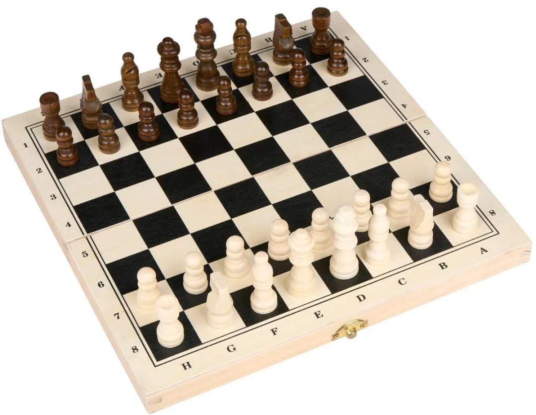 Eddy Toys Houten Schaak- en Dambord 65-delig