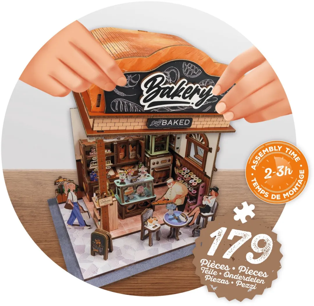 Buki France Diorama Miniatuurbakkerij - Houten onderdelen - 179-delig