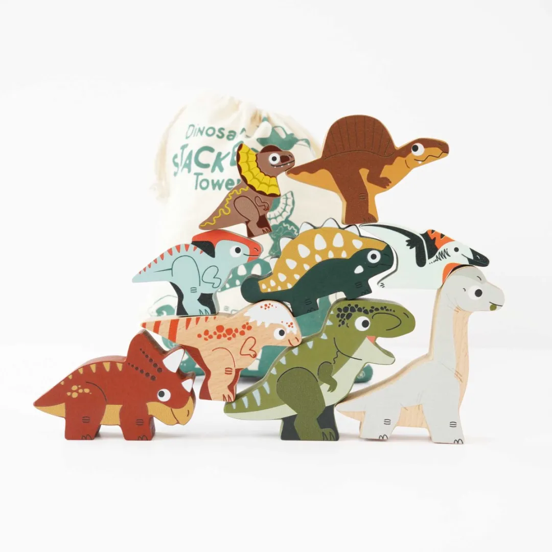 Le Toy Van Houten Dinosaurussen Stapelspel - 6 Stuks - Multicolor