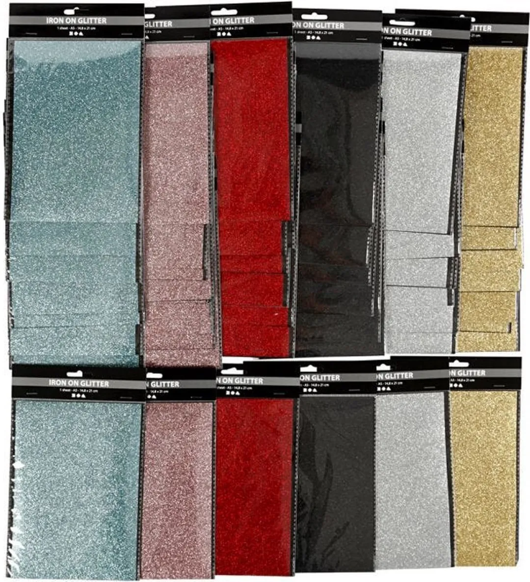 Creativ Company Opstrijkfolie Set A5 - 6x10 vel - Multicolor