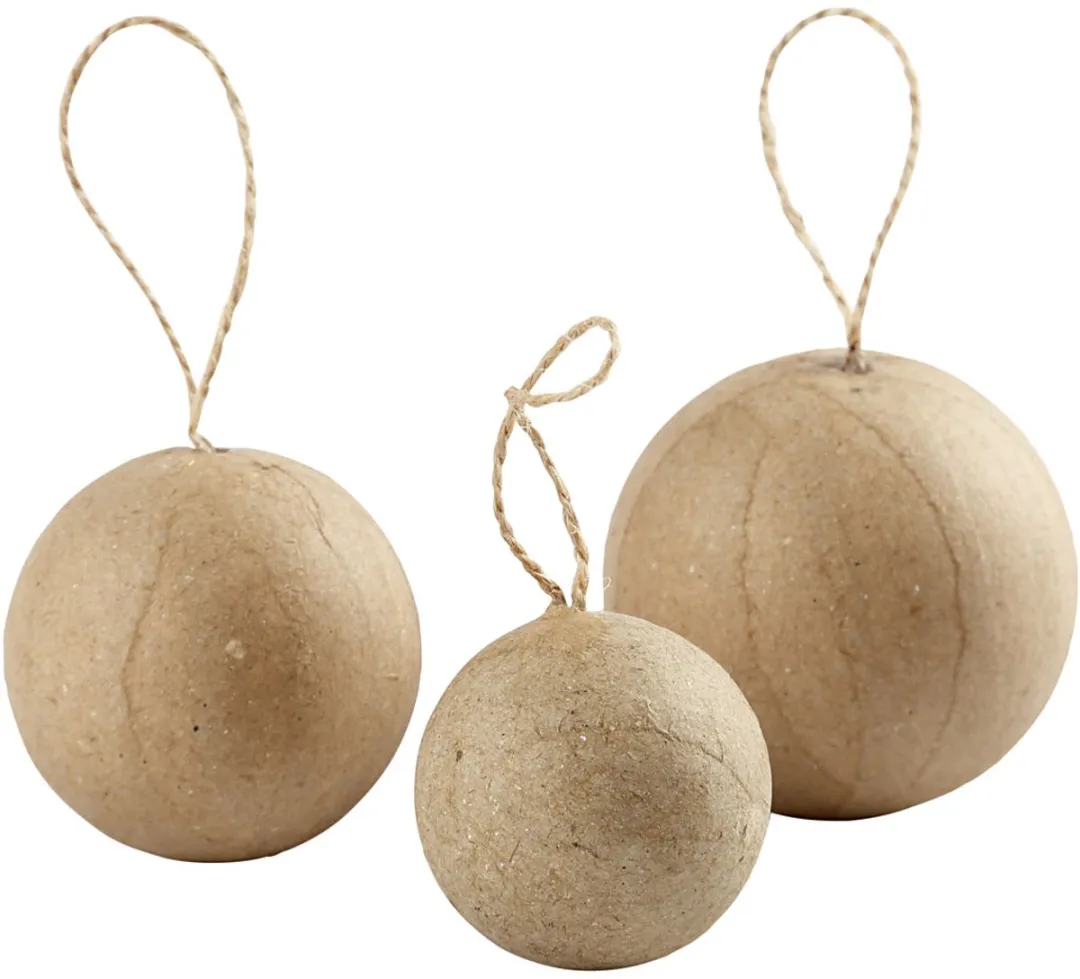 Creativ Company Papier Maché Kerstornamenten 6 Stuks
