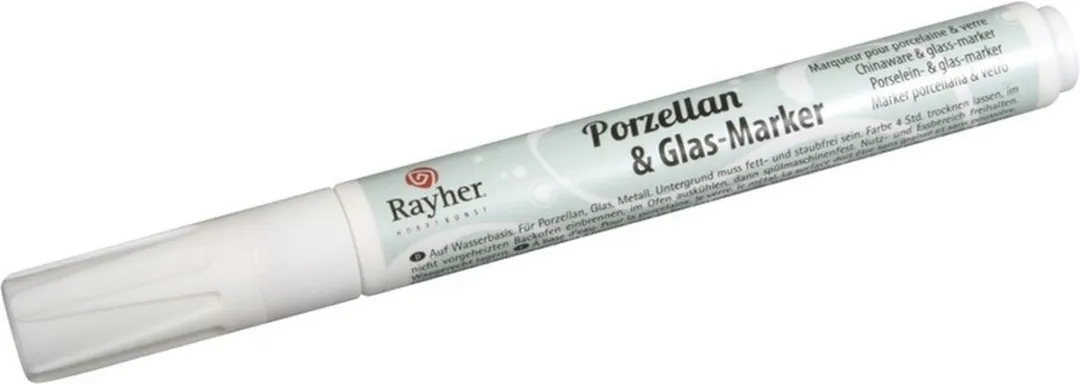 Rayher Hobby Glas-/Porseleinstift Marker Wit 1-2mm