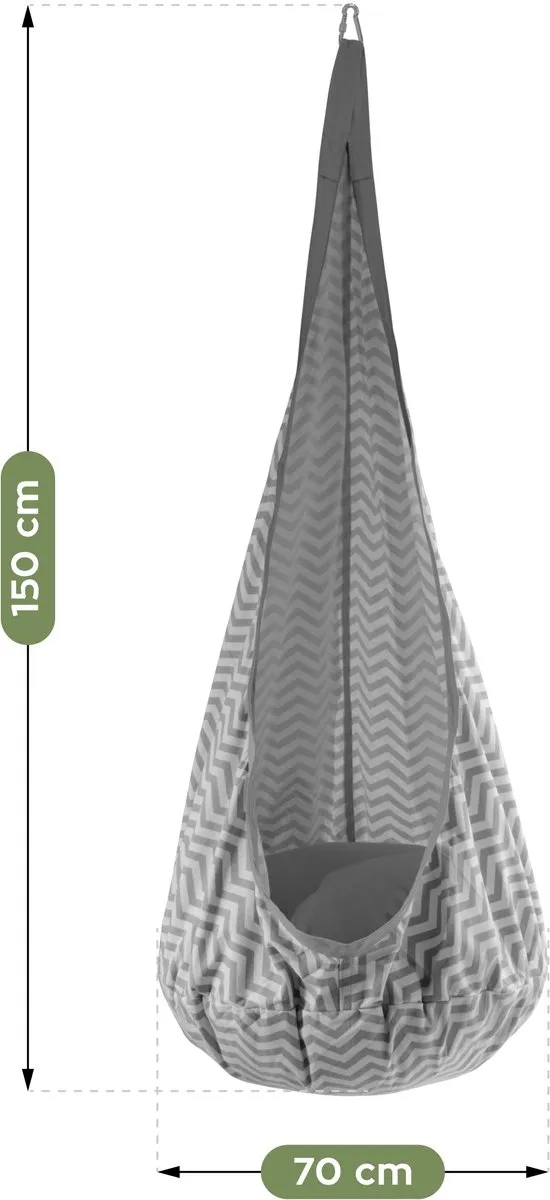 Tulano Doppo 20 Kinder Hangstoel - Grijs - 60 kg Max