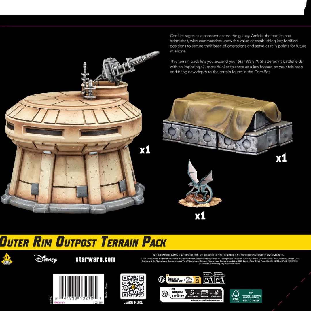 Atomic Mass Games Star Wars Shatterpoint Outer Rim Outpost Terreinpak SWP60