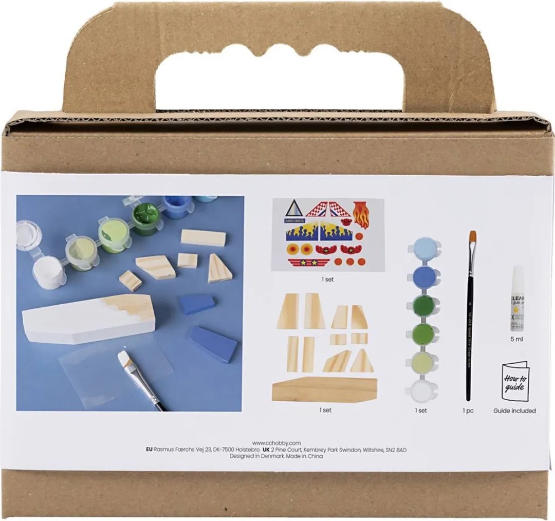 Creativ Company Mini Hobbyset Vliegtuig Schilderen - Multicolor
