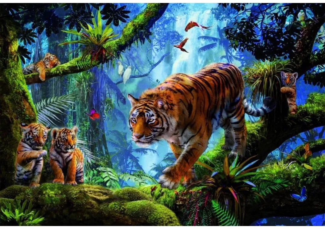 Educa - Puzzle 1000 - Tigers in the Tree ( 017662)