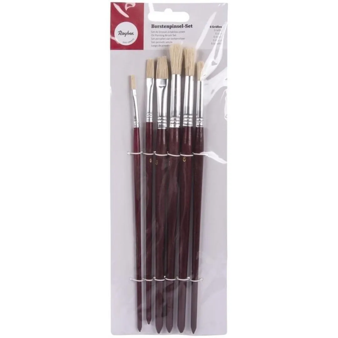 Rayher Hobby Penselen Set 12 Stuks - Varkenshaar