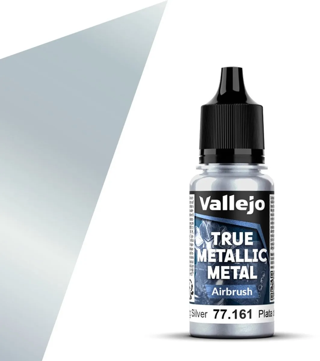 Vallejo Hobbyverf True Metallic Airbrush Sterling Zilver 18ml