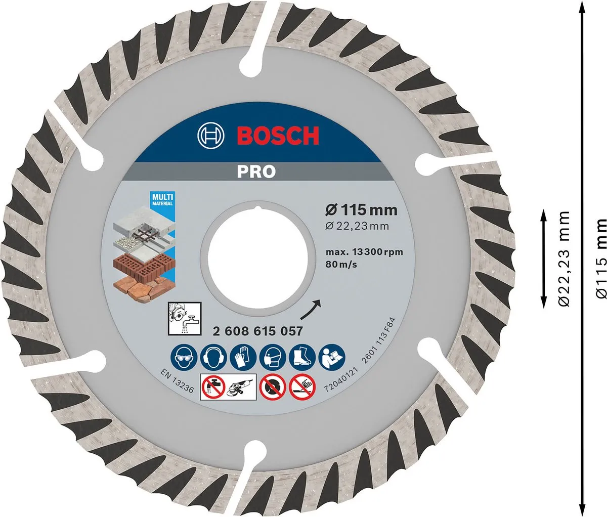 Bosch Diamantschijf Universal 115/22,23 - Beton/Steen