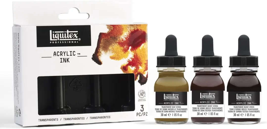 Liquitex Ink! 3-pack Transparant - 3x30ml