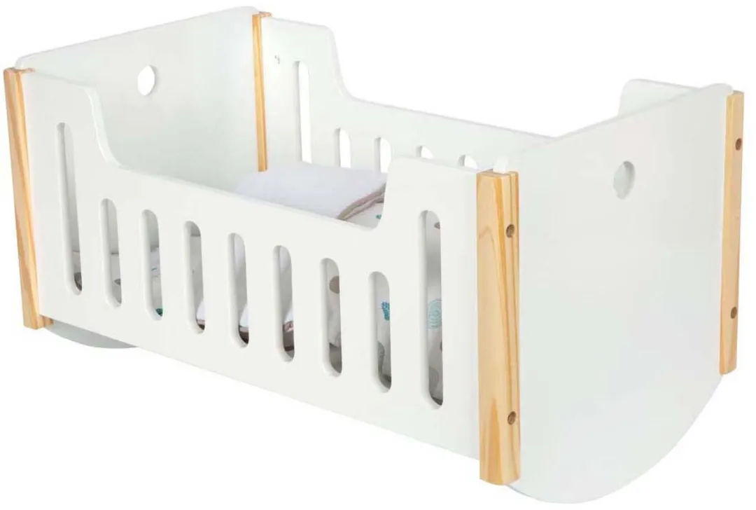 Small Foot - Houten Poppenbed Wit Little Button