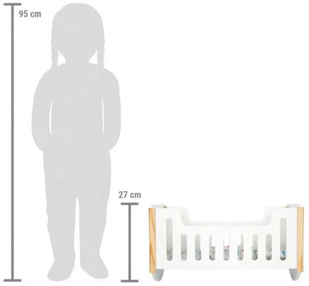Small Foot - Houten Poppenbed Wit Little Button