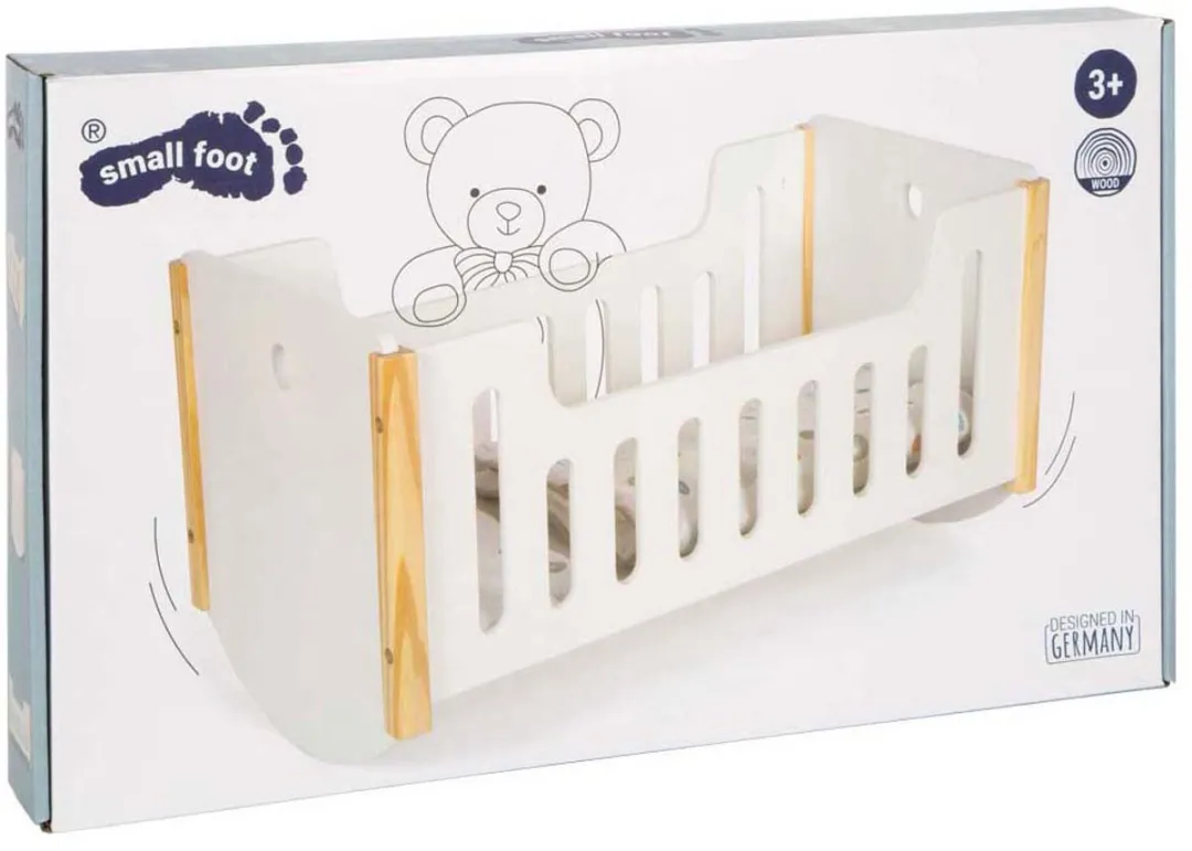 Small Foot - Houten Poppenbed Wit Little Button
