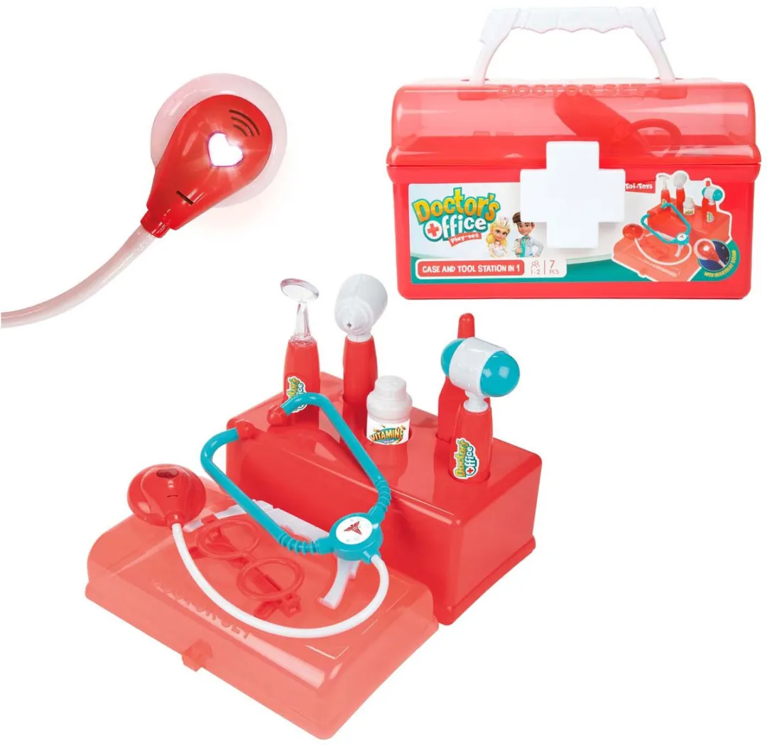 Toi-Toys Dokterskoffer - 7-delig Rood