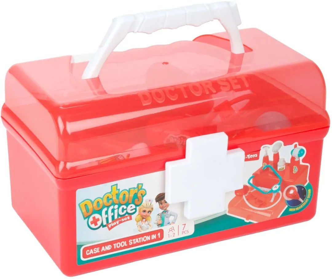 Toi-Toys Dokterskoffer - 7-delig Rood