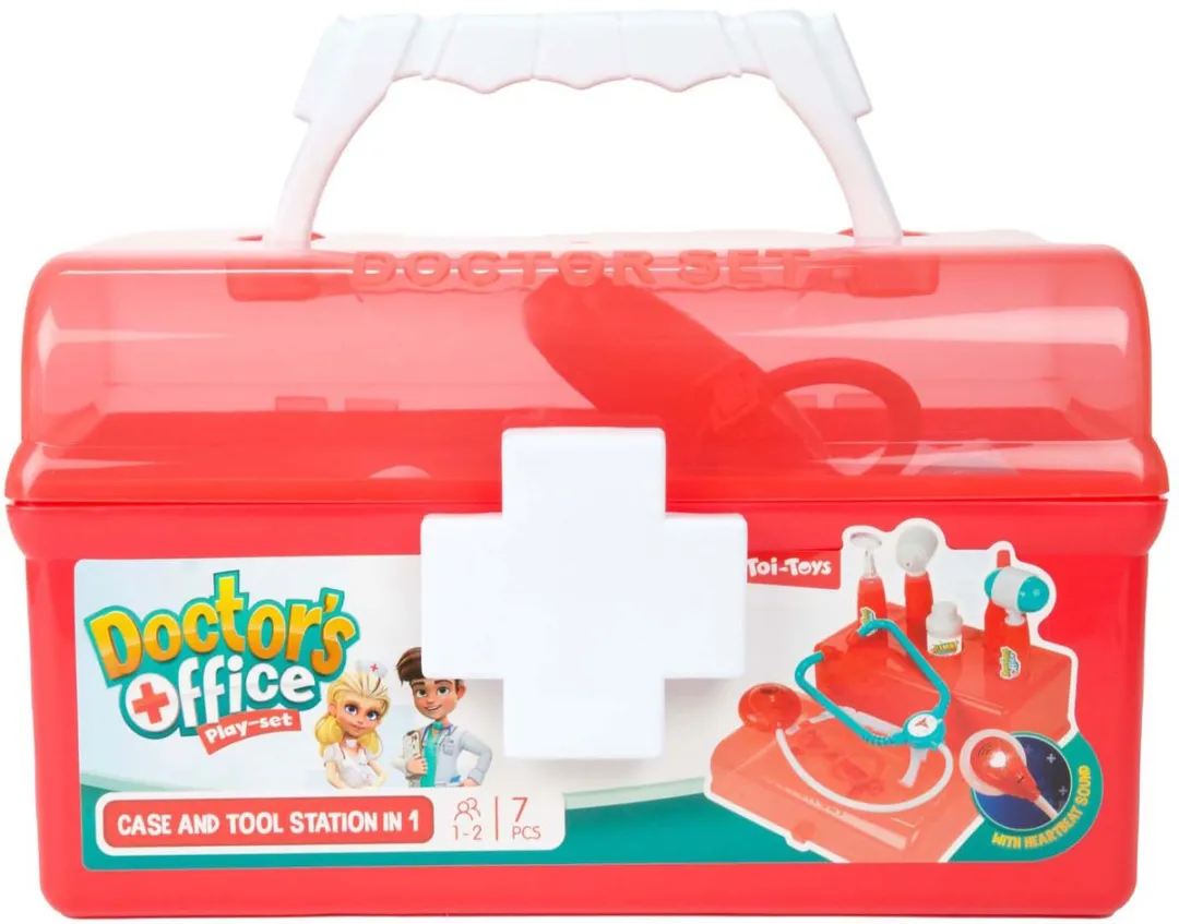 Toi-Toys Dokterskoffer - 7-delig Rood