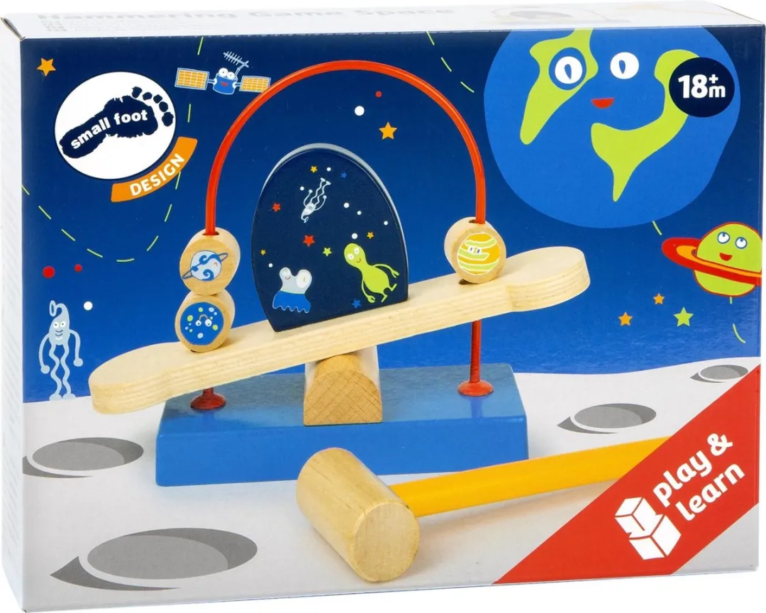 Small Foot Hamerbank Space Hout Junior 20cm - Wit - afbeelding 6 van 6
