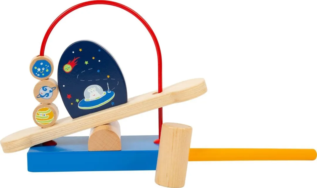 Small Foot Hamerbank Space Hout Junior 20cm - Wit