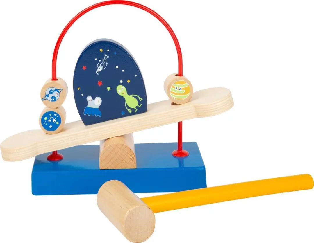 Small Foot Hamerbank Space Hout Junior 20cm - Wit