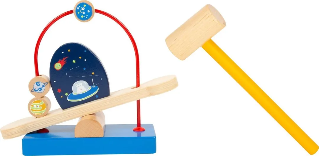 Small Foot Hamerbank Space Hout Junior 20cm - Wit