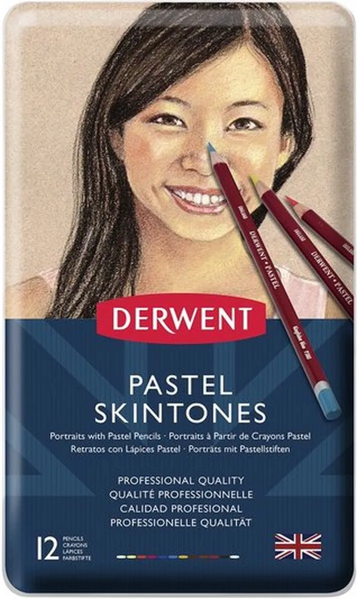 Derwent Pastel Potloden Skintones - 12 Stuks