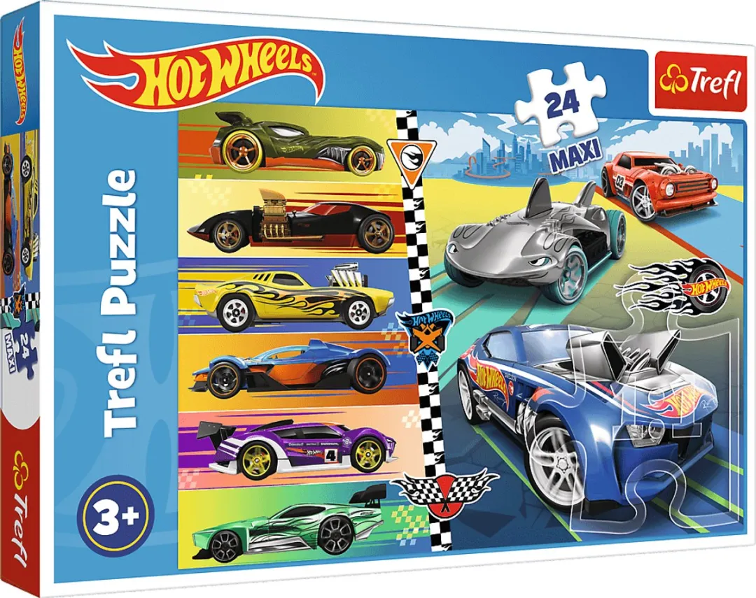 Trefl Hot Wheels Maxi Puzzel 24 Stuks - Multicolor